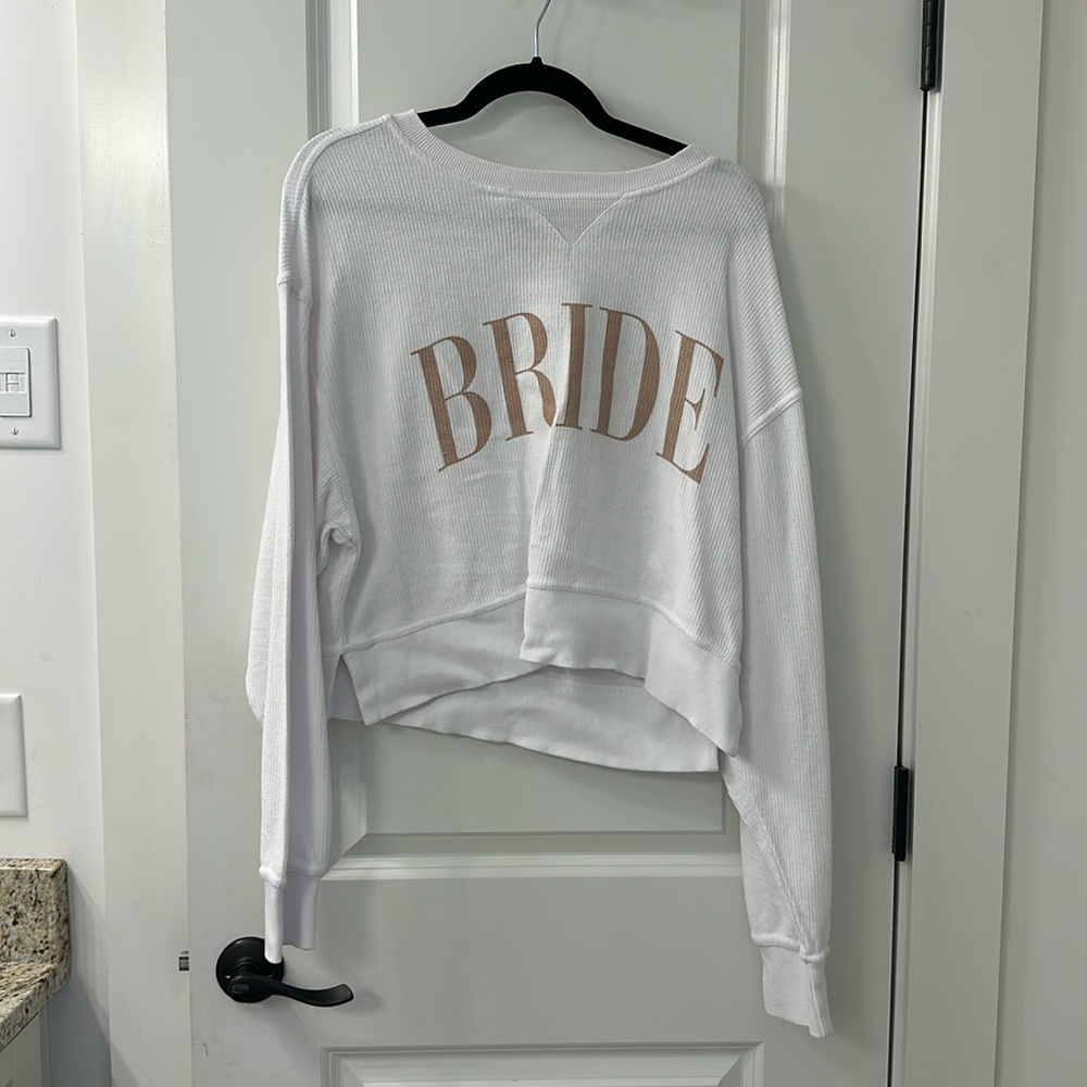Bride crew neck top